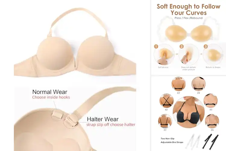 Detailed view of Best Clear Strap Bras