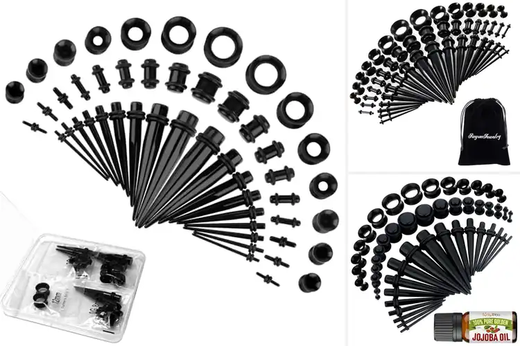 Detailed view of Best Gauge Kits: Smooth Ear Stretching Journey Guaranteed
