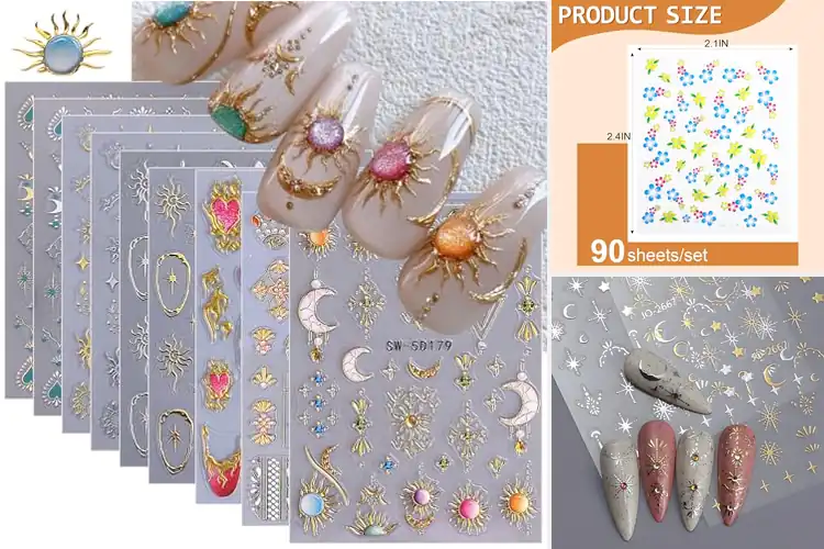 Detailed view of Best Nail Art Stickers: Transform Your Nails Instantly
