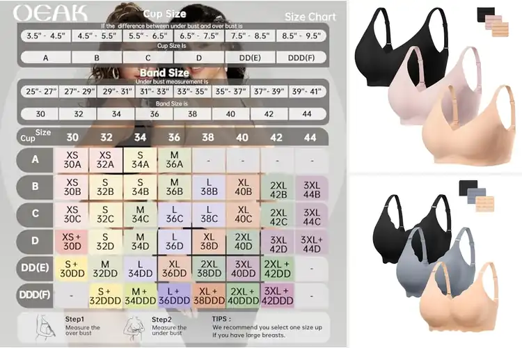 Detailed view of Best Seamless Bras
