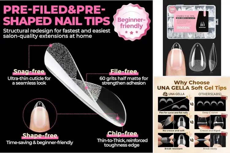 Detailed view of Best Short Almond Nails: Top 10 Salon-Perfect At-Home Styles